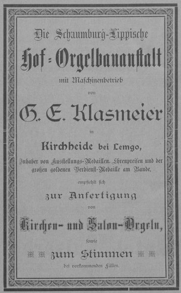Datei:Inserat 1901 Klasmeier Kirchheide.jpg