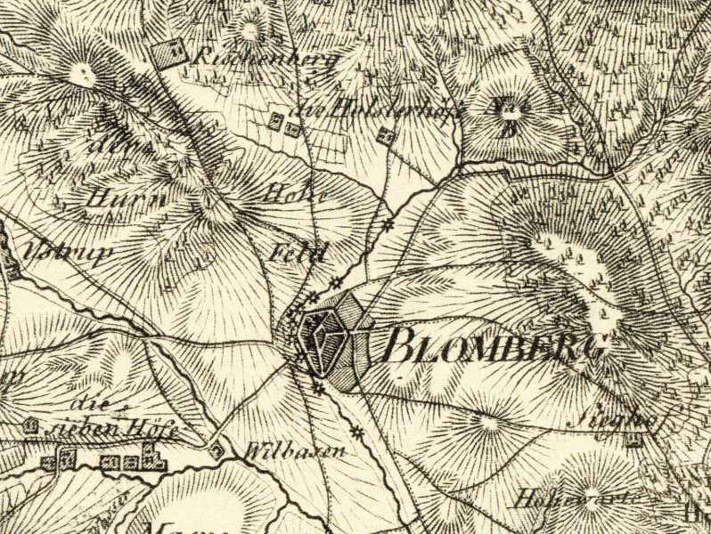 Datei:Blomberg, Topographische Karte von Westfalen Generalmajor Le Coq, 1805 Meier-Stiewe 2022, 4.jpg