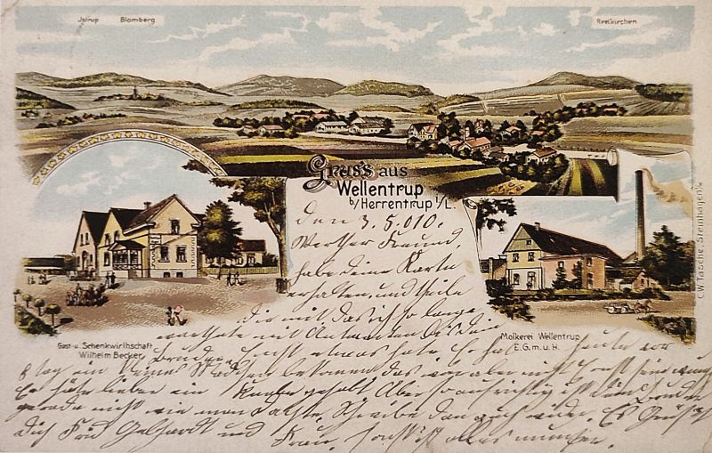 Datei:Wellentrup, Ansichtskarte 1910.jpg