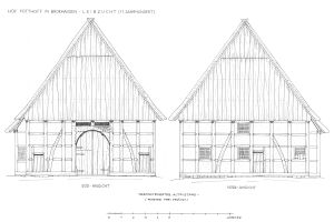 Brokhausen, Hof Potthoff, Leibzucht, Giebelansichten Stiewe 1985.jpg